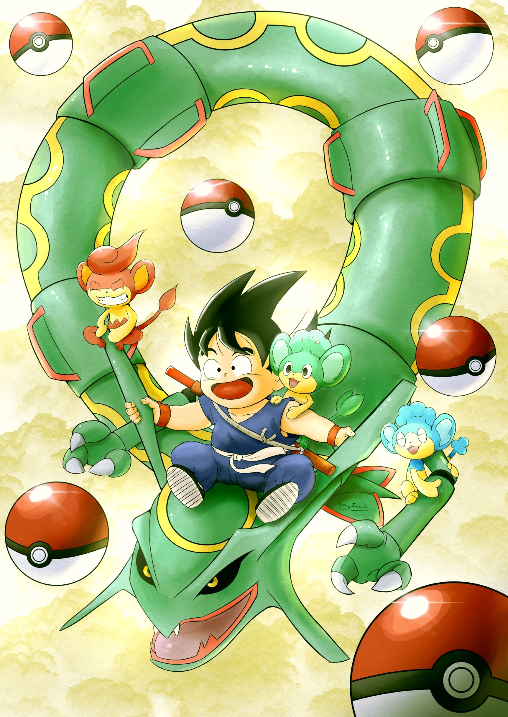 Rayquaza Goku Fanart